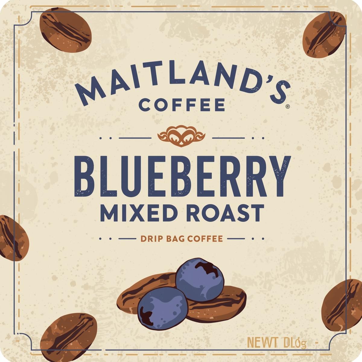 Mixed roast drip coffee blueberry