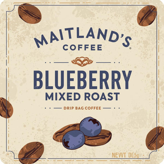 Mixed roast drip coffee blueberry
